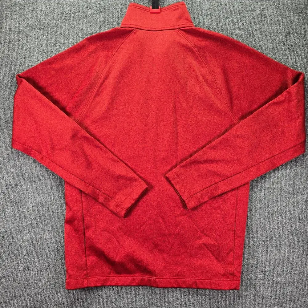 The North Face Canyonlands 1/2 Zip Pullover Mens Medium Red Fleece Pocket Jacket